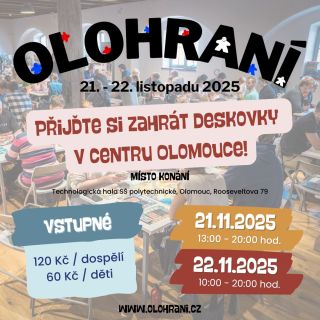 Už za dva týdny to vypukne! 🍂🎲 Podzimní Olohraní je tady! Čekají na vás nové a větší prostory, nabitý program, spousta...
