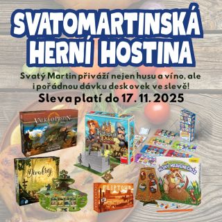 🦢🍷 Svatý Martin přiváží husu, víno… a slevy na deskovky! 🎲✨ Podzimní večery jsou jako stvořené pro společné hraní – a my...